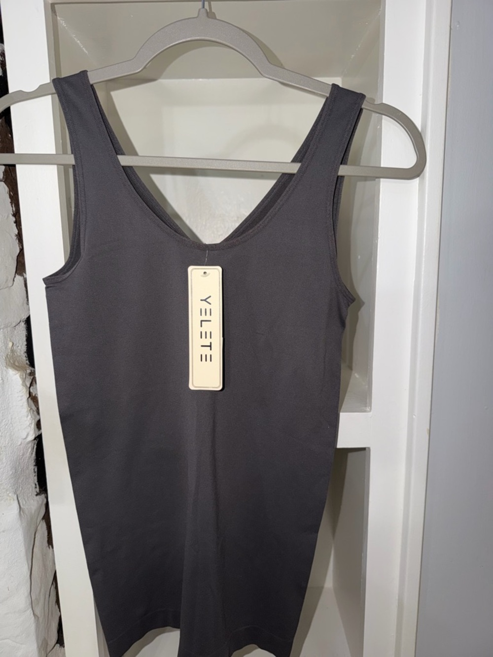 YELETE charcoal NWT reversible Tank one size